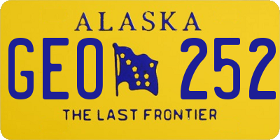 AK license plate GEO252