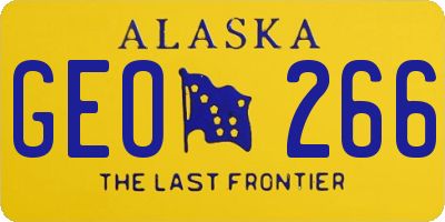 AK license plate GEO266