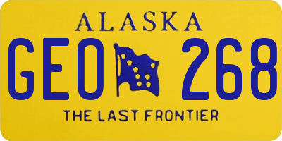 AK license plate GEO268