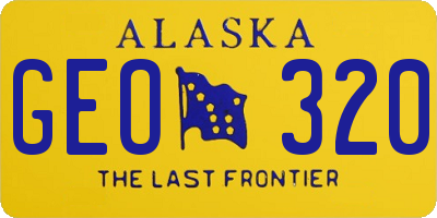 AK license plate GEO320