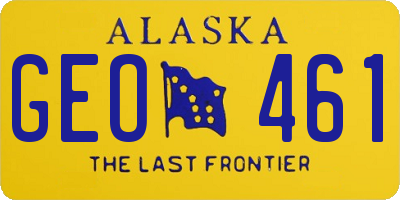 AK license plate GEO461