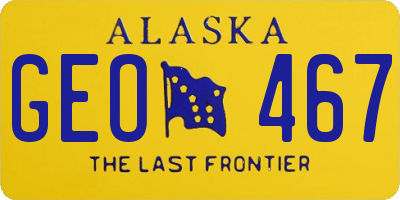 AK license plate GEO467
