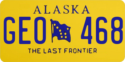 AK license plate GEO468
