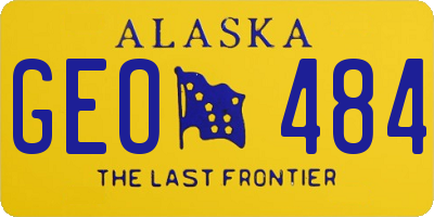 AK license plate GEO484