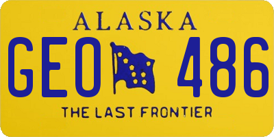 AK license plate GEO486