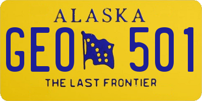AK license plate GEO501