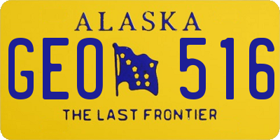 AK license plate GEO516