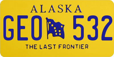 AK license plate GEO532
