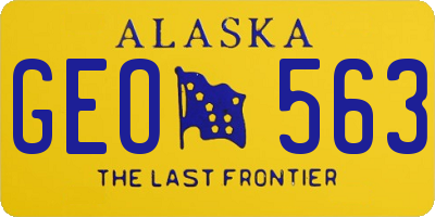 AK license plate GEO563