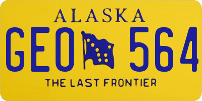 AK license plate GEO564
