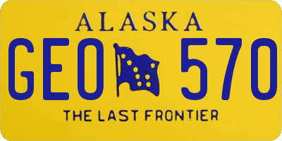 AK license plate GEO570