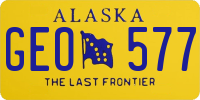 AK license plate GEO577