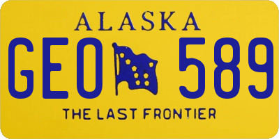 AK license plate GEO589