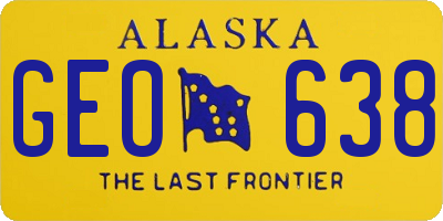 AK license plate GEO638