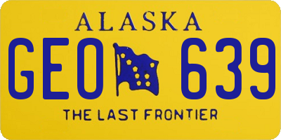 AK license plate GEO639