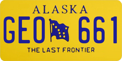 AK license plate GEO661