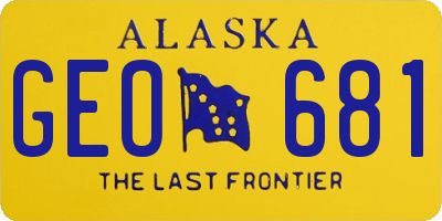 AK license plate GEO681