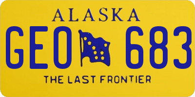 AK license plate GEO683