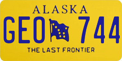 AK license plate GEO744