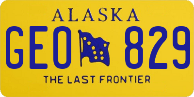 AK license plate GEO829