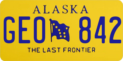 AK license plate GEO842