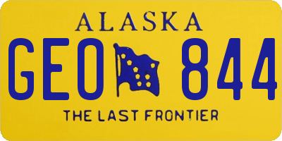 AK license plate GEO844