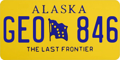 AK license plate GEO846