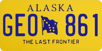 AK license plate GEO861