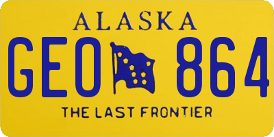 AK license plate GEO864