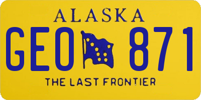 AK license plate GEO871