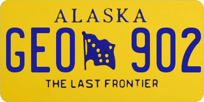 AK license plate GEO902