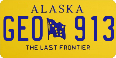 AK license plate GEO913