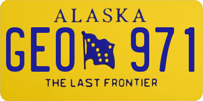 AK license plate GEO971