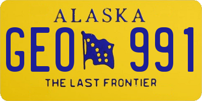 AK license plate GEO991