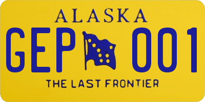 AK license plate GEP001