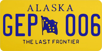 AK license plate GEP006