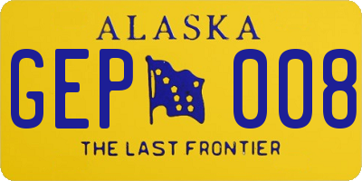 AK license plate GEP008