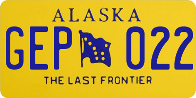 AK license plate GEP022