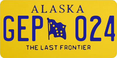 AK license plate GEP024