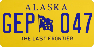 AK license plate GEP047