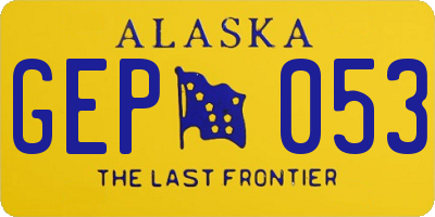 AK license plate GEP053