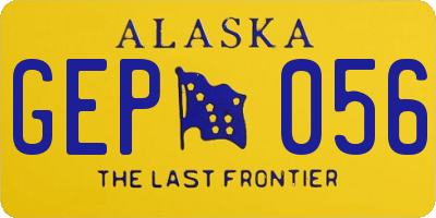 AK license plate GEP056