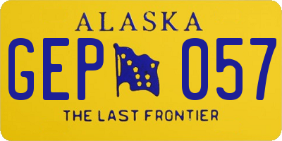 AK license plate GEP057