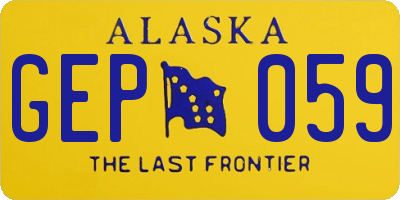AK license plate GEP059