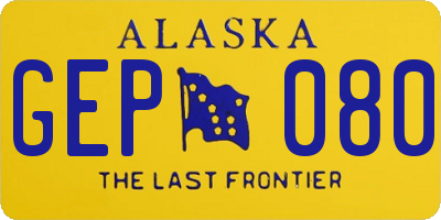 AK license plate GEP080