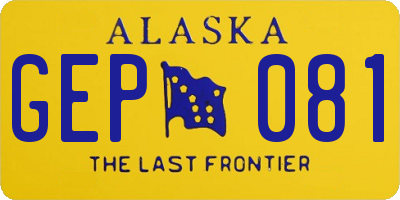 AK license plate GEP081