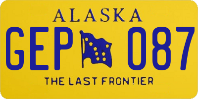 AK license plate GEP087