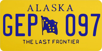 AK license plate GEP097