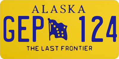 AK license plate GEP124