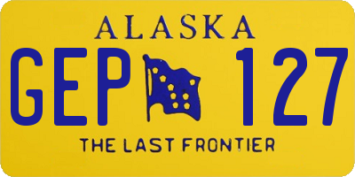 AK license plate GEP127